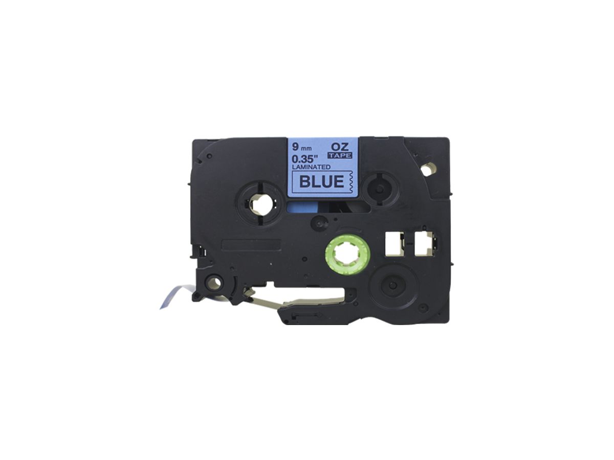 Schriftbandkassette kompatibel zu OZE-521, 9mm×8m, blau/schwarz