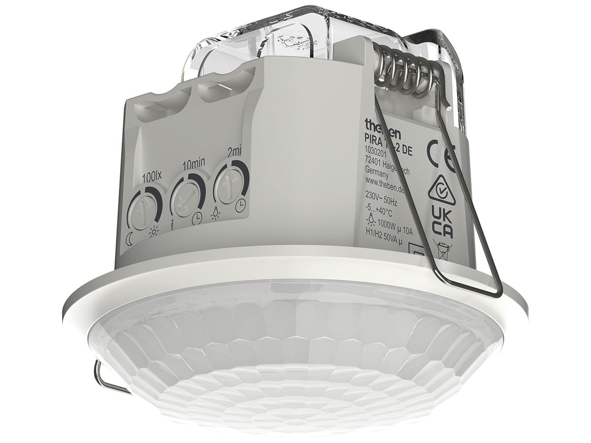 EB-Bewegungsmelder Theben PIRA T8-2 DE PIR 230V 1000W 360° IP21 weiss