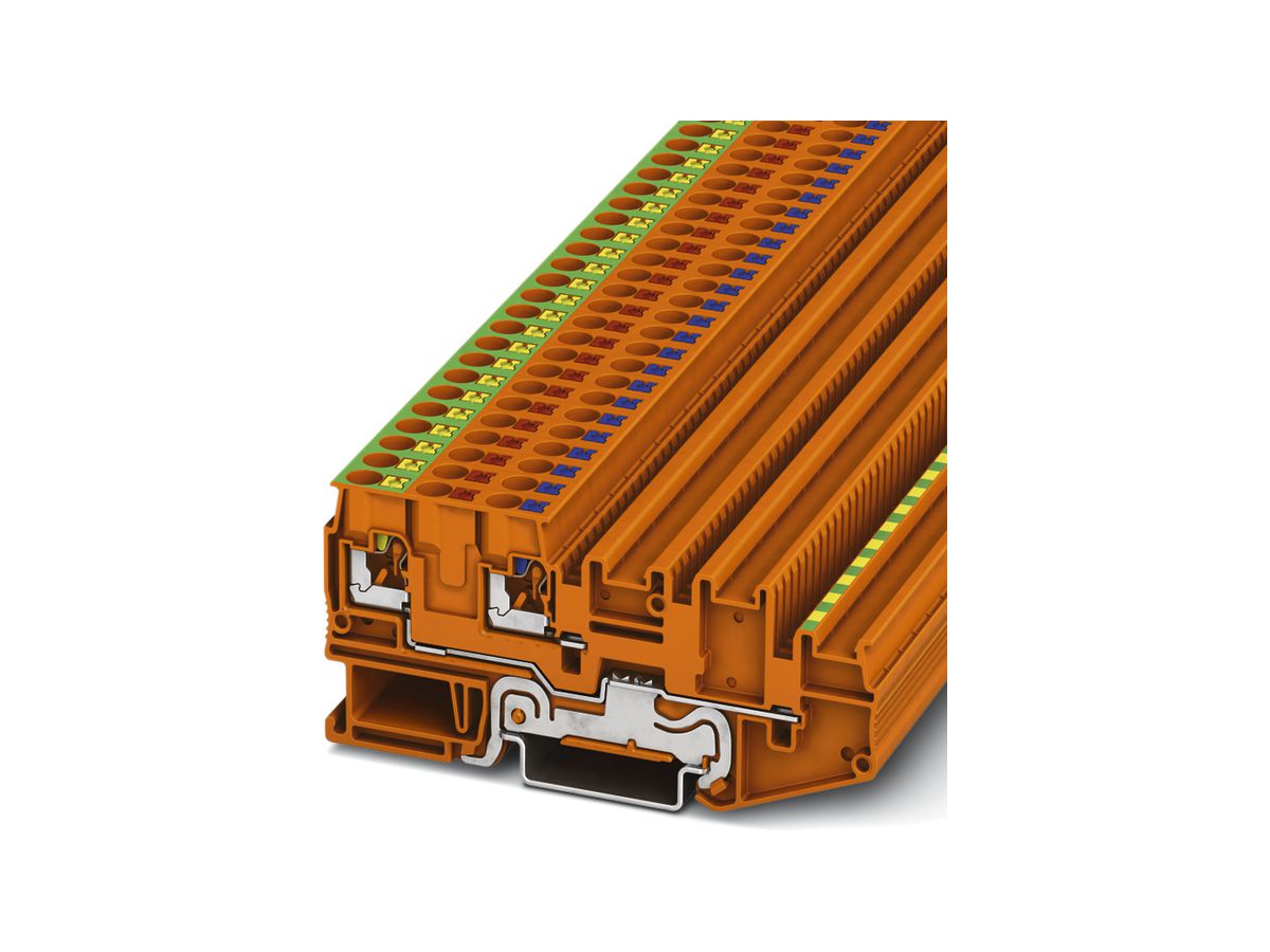 Funktionsklemme 0.2…4mm² 2L Push-In orange mit PE