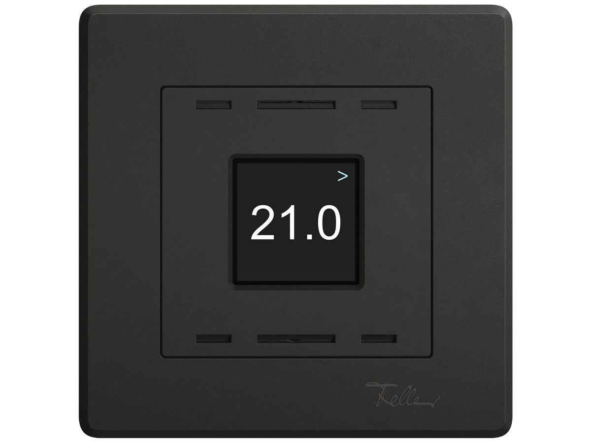 UP-Bedienaufsatz zu Raumtemperatursensor EDIZIO.liv Wiser SNAPFIX® CO2 schwarz