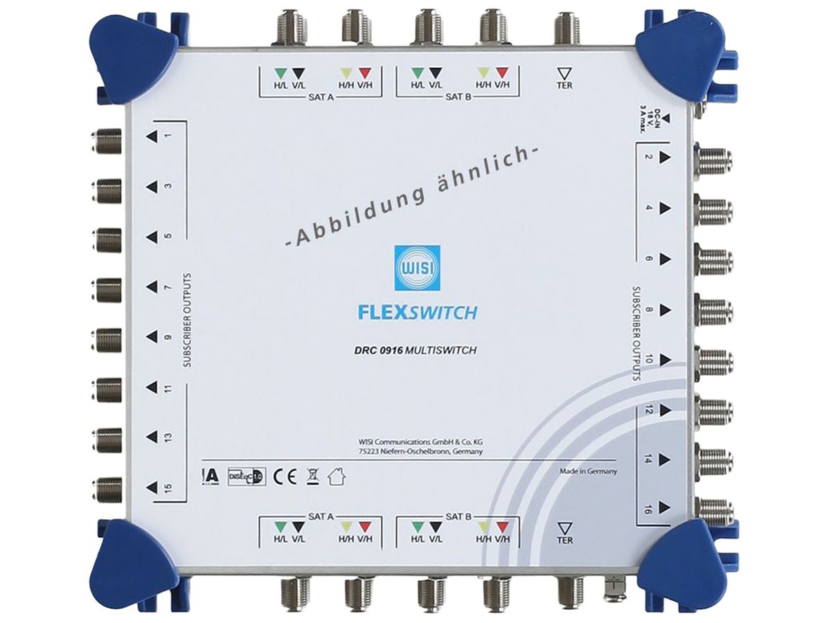 Multischalter WISI FLEXSWITCH 9/12, Kaskade, terrestrisch passiv