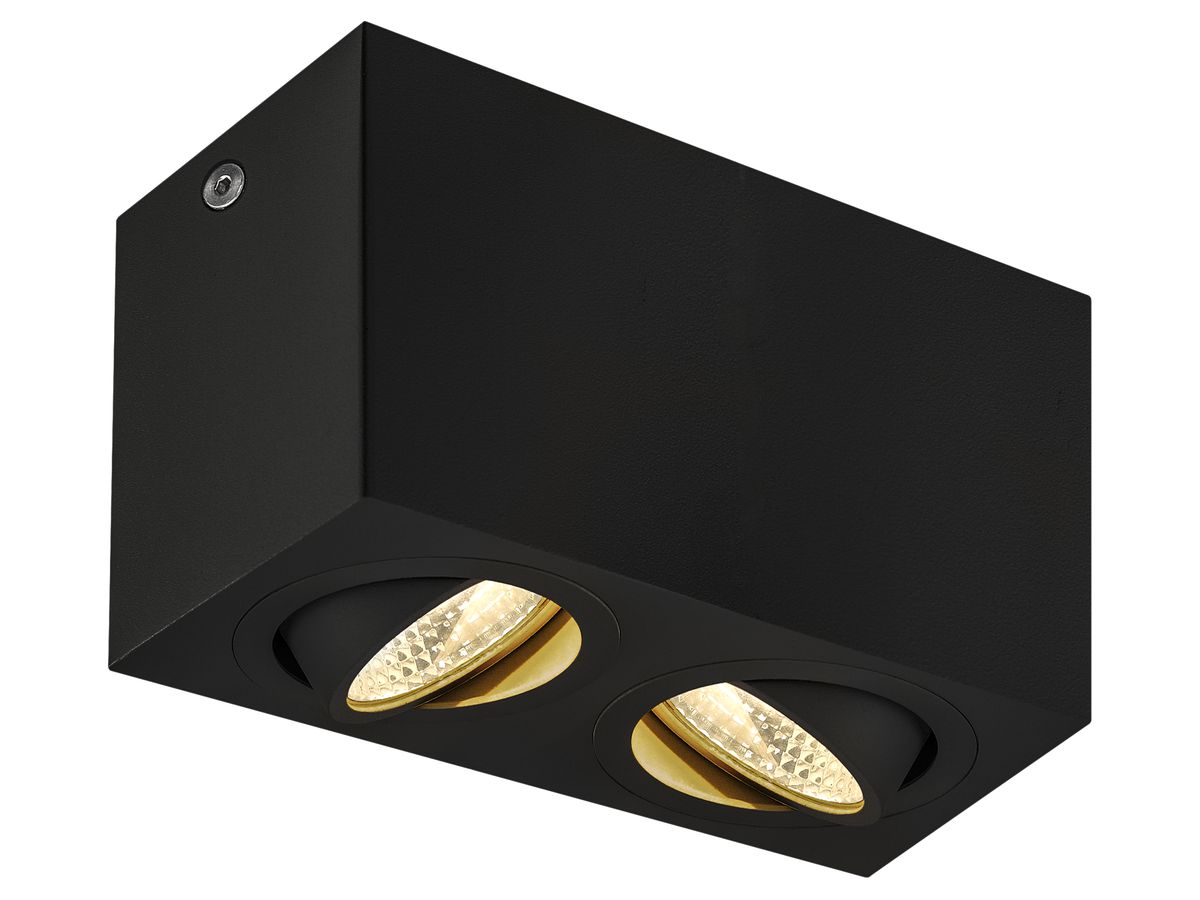 LED-Deckenleuchte SLV TRILEDO DOUBLE CL 16W 1100lm 3000K 38° 163×85×95mm schwarz