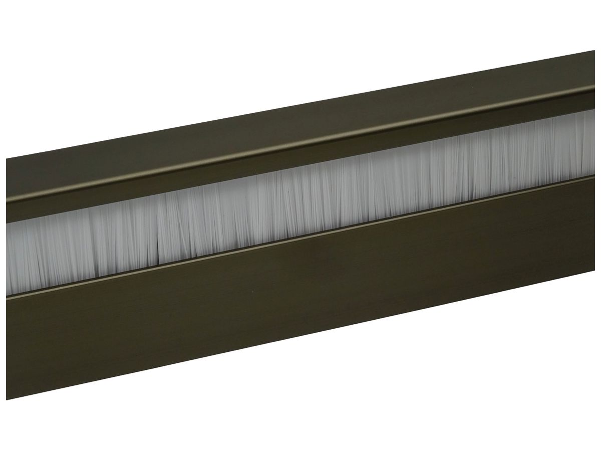 Sockelleistenkanal ELBRO 2400×60×20mm goldbraun Bürste weiss