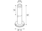Wegeleuchte SLV S-TUBE 32 GU10 1×0…10W IP65 Ø60×320mm schwarz
