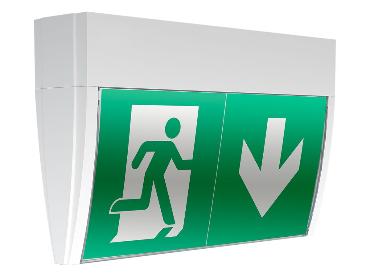 LED-Rettungszeichenleuchte AWAG AWPX-D-411-AT IP65 0…1h weiss