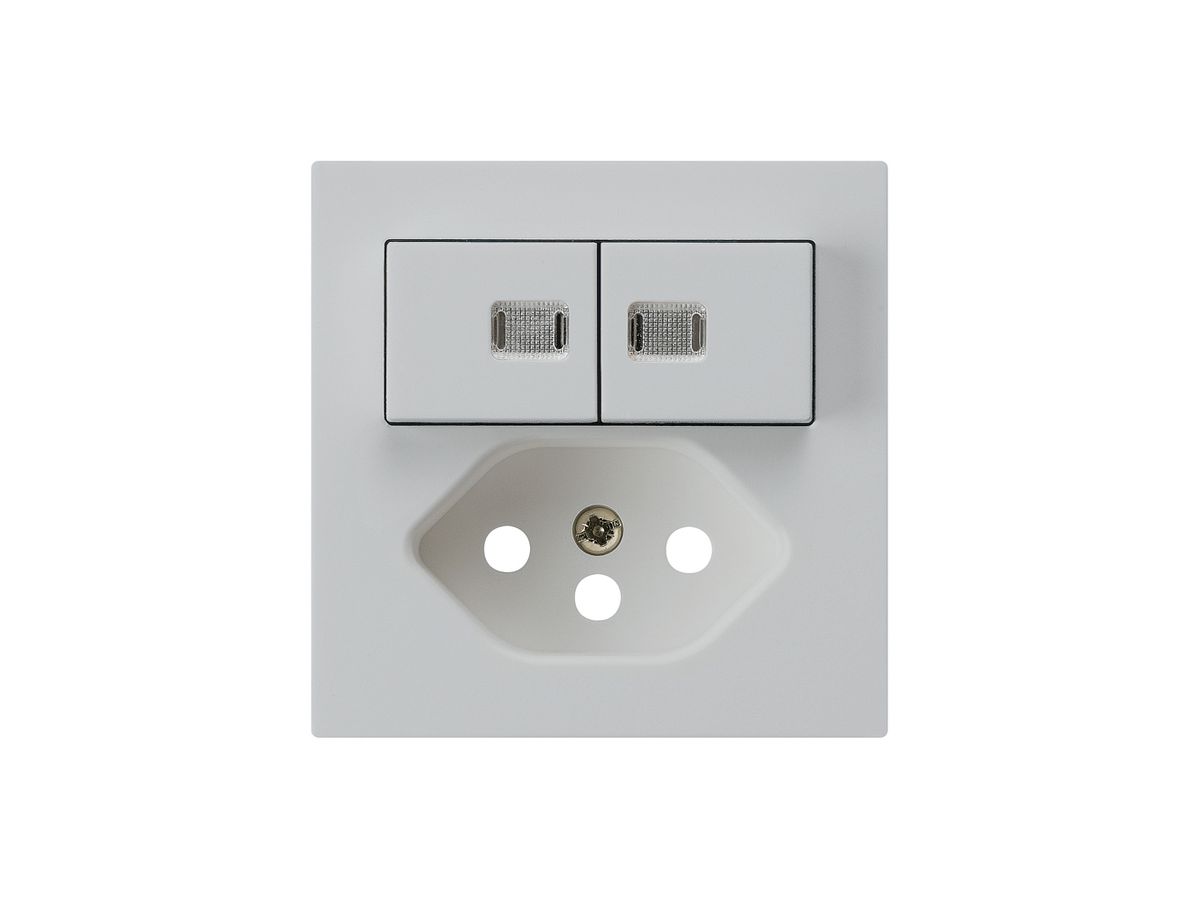 Frontset kallysto 60×60 hellgrau mit 2 Linsen für Kleinkombi S1/T13