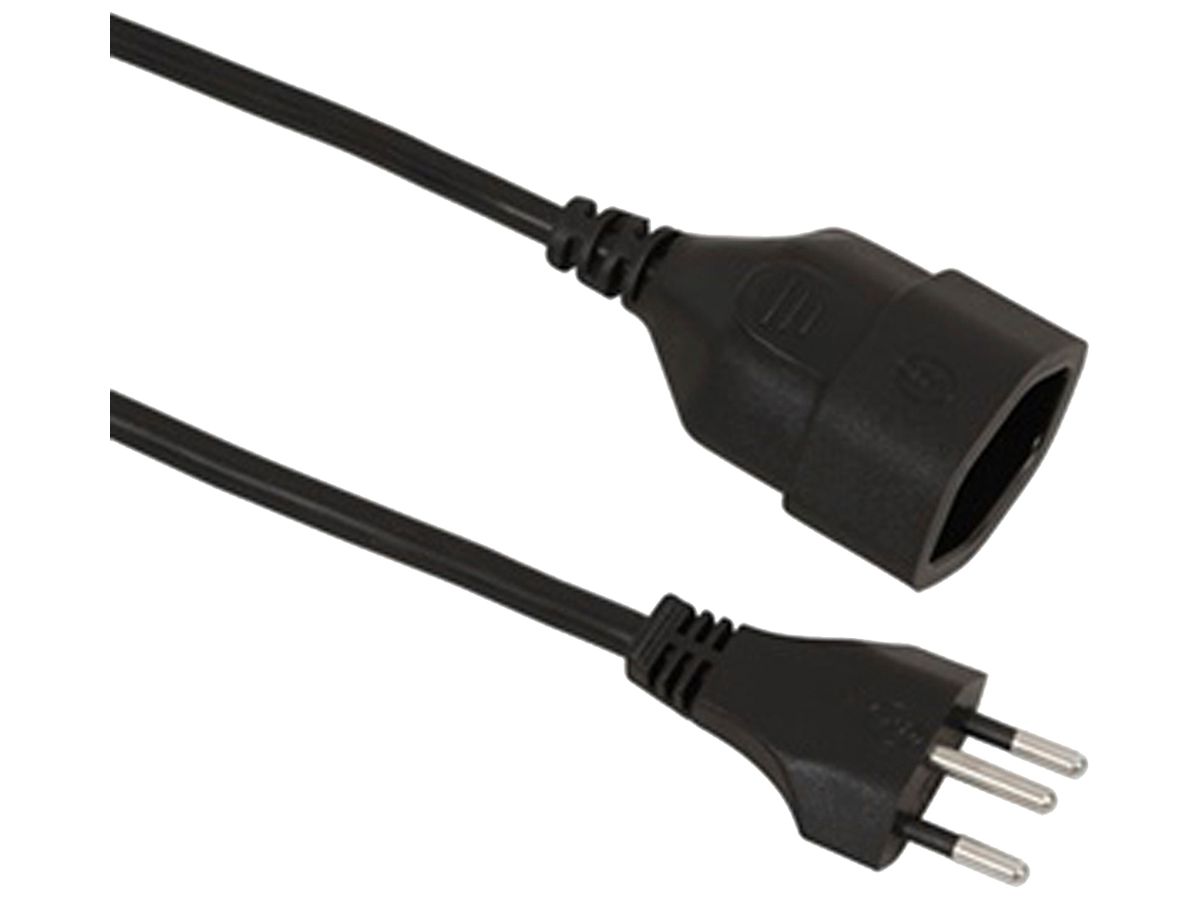 Apparatekabel VALUE T12 → T13 3×1.5mm² 250VAC/10A schwarz 3m