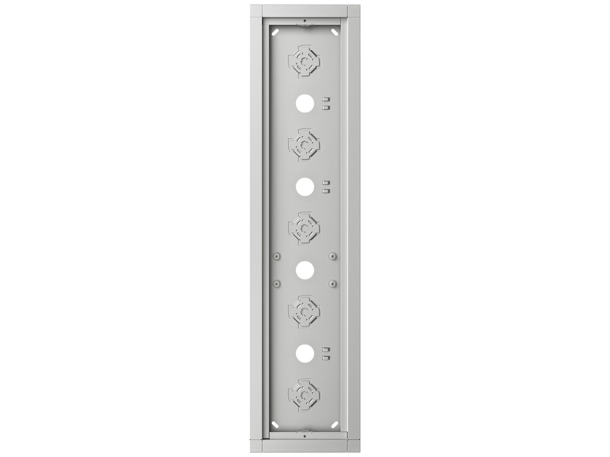 AP-Gehäuse Siedle 5× 132×532×36.5mm silber
