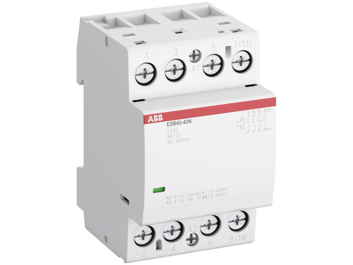 REG-Schütz ABB ESB40, 4S 40A AC-1, 110VAC/DC