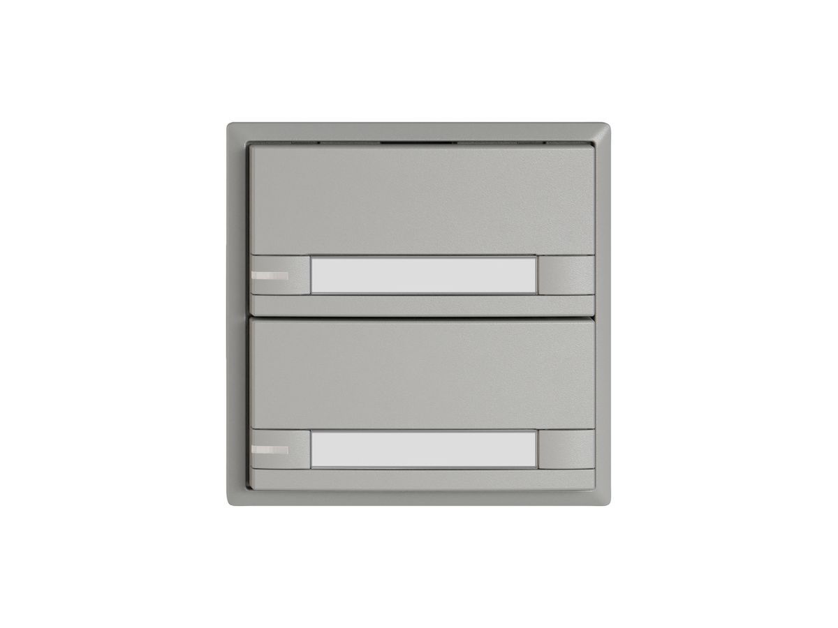 KNX-Taster RGB EDIZIO.liv SNAPFIX® Temperaturfüh.RGB-LED Pap.2×T 2-Tbed.hgu