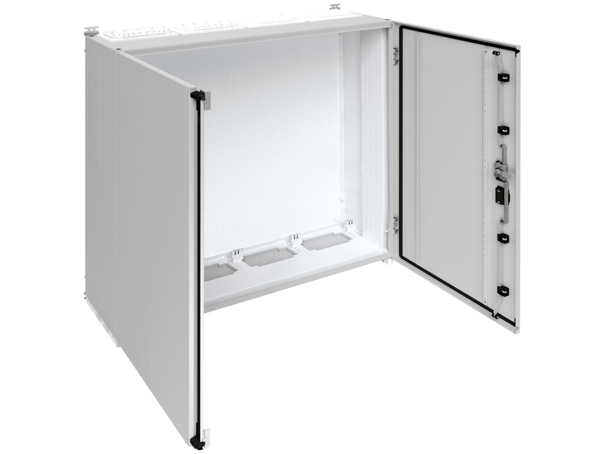 Wandschrank Hager univers mit Volltür SK II IP55 1100×1050×275mm RAL 7035