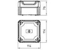 Kabelabzweigkasten Bettermann geschl. 114×114×76mm mit Deckel transparent