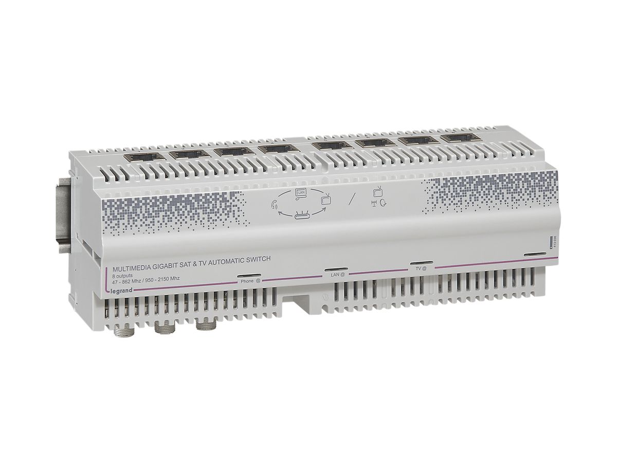 REG-Zentrale Legrand Optimum auto-Gigabit Kabel-FS 8 Ausgänge