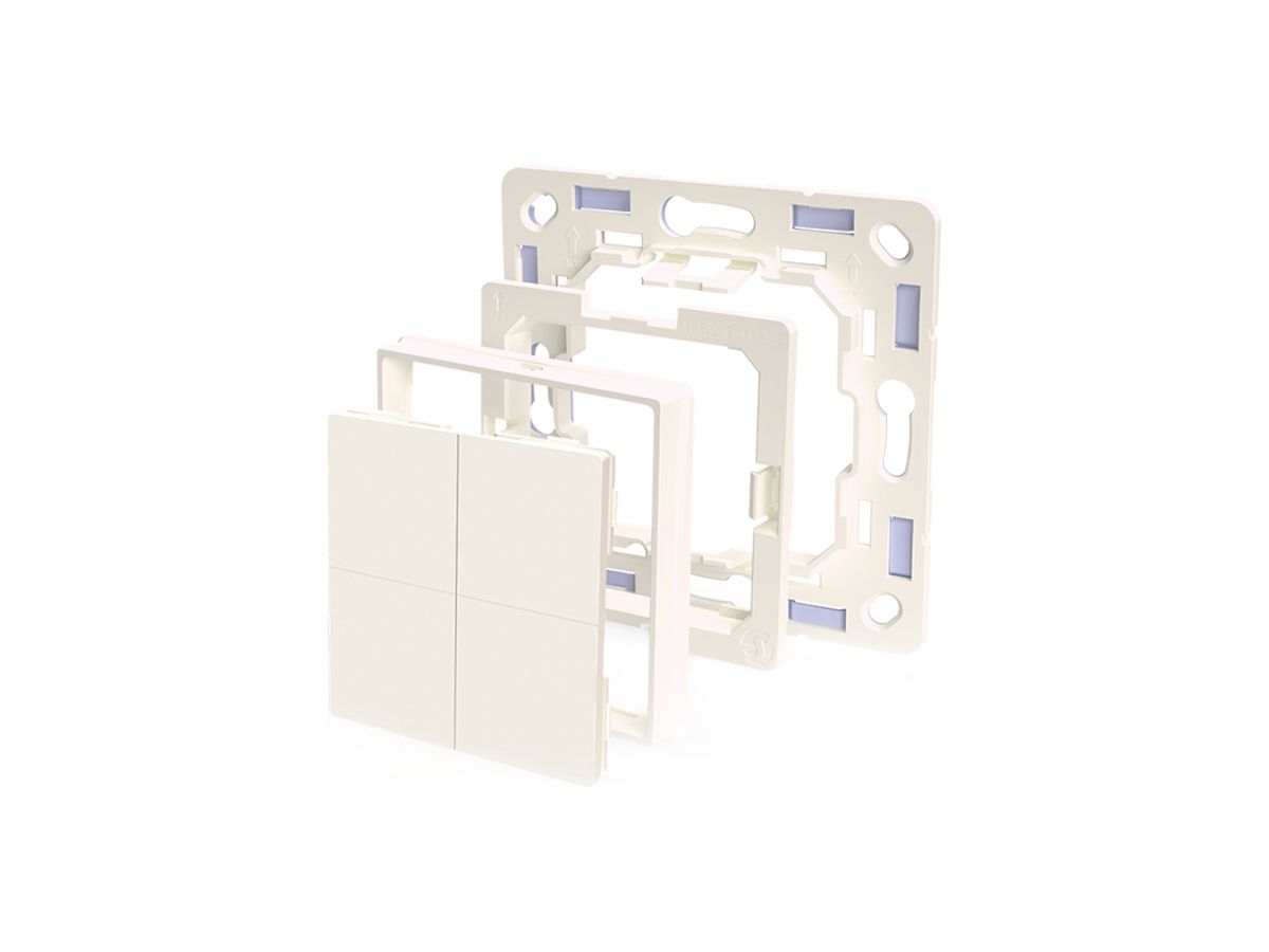 AP-Wandsender Shelly BLU Wall Switch 4+ Adapter Legrand 4-Kan BLE weiss