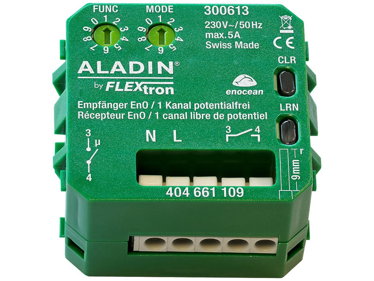 EB-RF-Schaltaktor ALADIN EnO, 1-Kanal, potentialfrei, 230V/5A