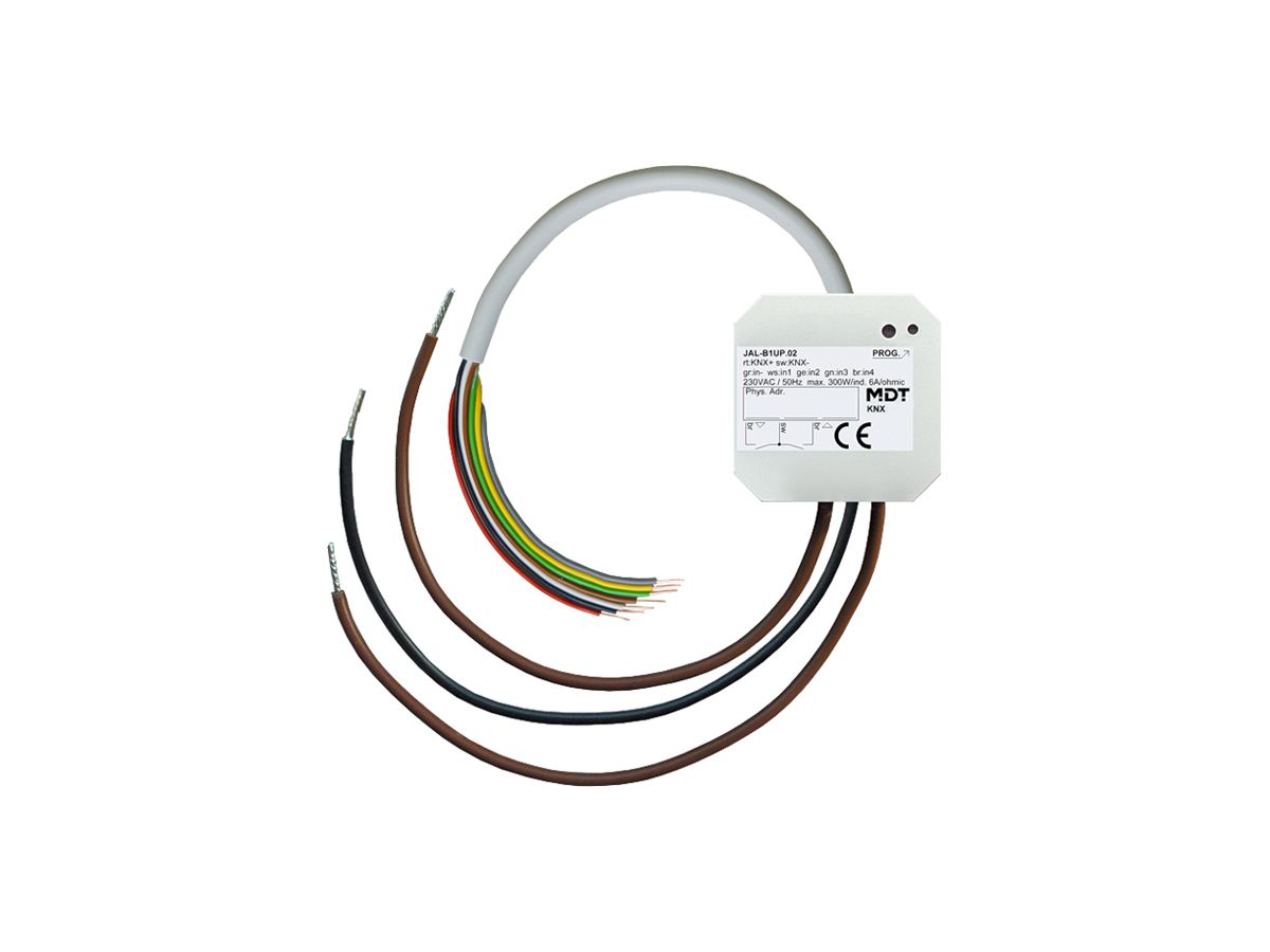 EB-Jalousieaktor KNX MDT JAL-B1UP.02 1-Kan 6A 300W 230VAC