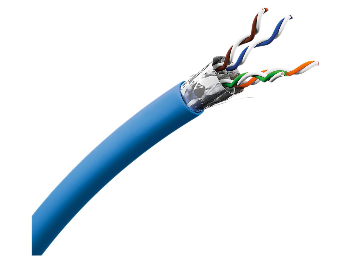 Datenkabel EASYNET geschirmt F/FTP Kat.6A  L=500m, blau
