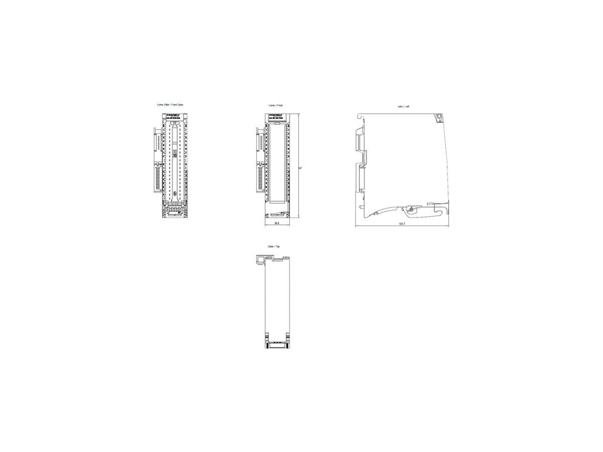 SPS-Ausgabemodul Siemens SIMATIC S7-1500 DQ 32×24VDC/0.5A HF