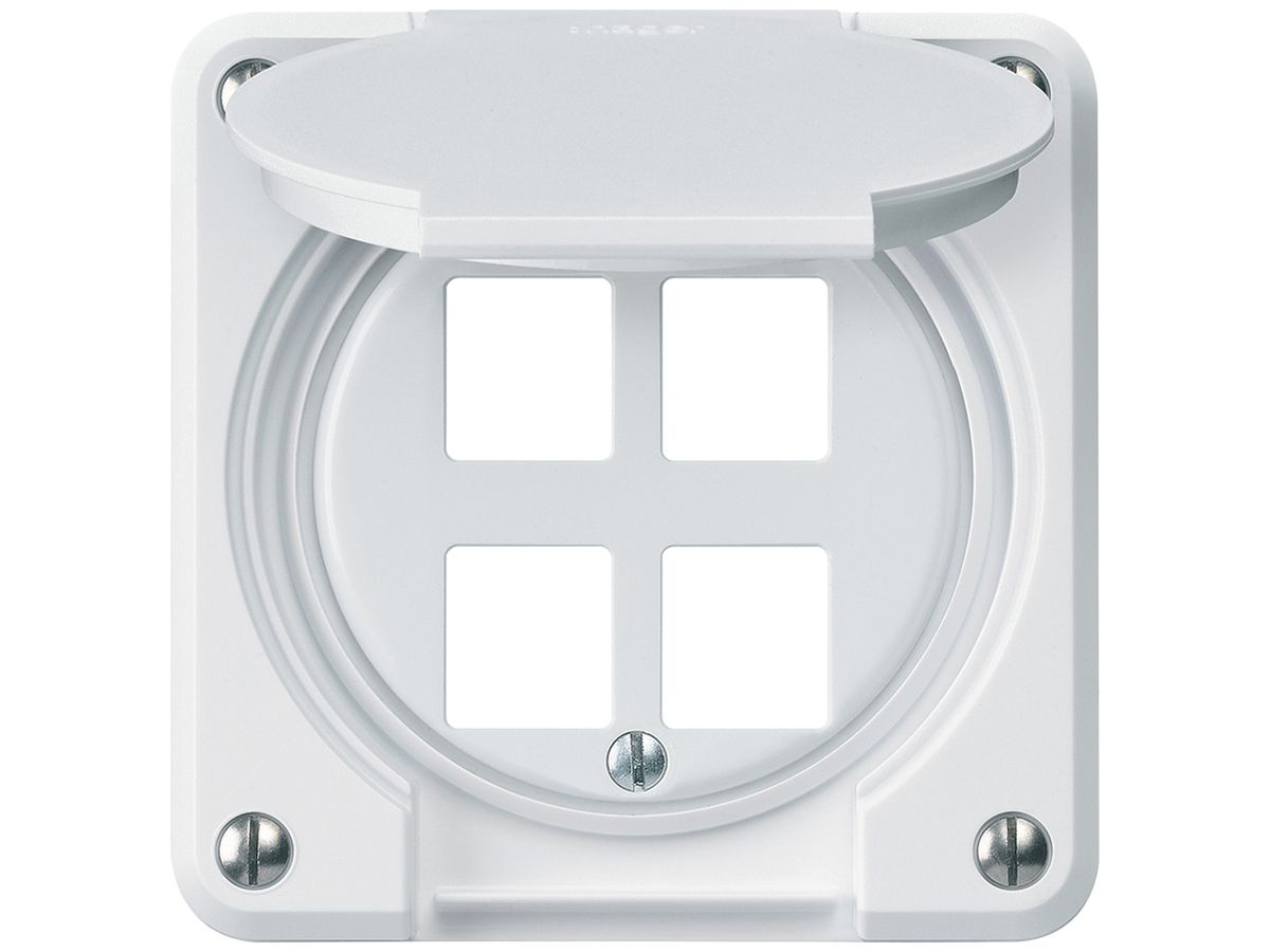 UP-Montageset robusto HMS IP55 weiss für 4×Modul