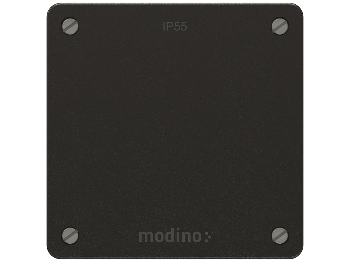 UP-Blindabdeckung MAX HAURI EXO Grösse 1×1 IP55 schwarz