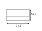 Deckenleuchte SLV KARDAMOD SURFACE, 2×GU10 75W eckig IP20 weiss