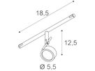 Seilleuchte SLV SALUNA für TENSEO, GX5.3 35W IP20 chrom