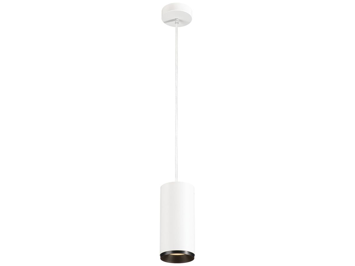 LED-Pendelleuchte SLV NUMINOS L PHASE 28W 2475lm 2700K 60° Ø100×213mm weiss