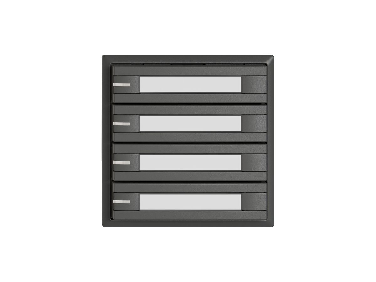 KNX-Taster RGB EDIZIO.liv SNAPFIX® Temperaturfüh.RGB-LED Pap.4×T 2-Tbed.dgu