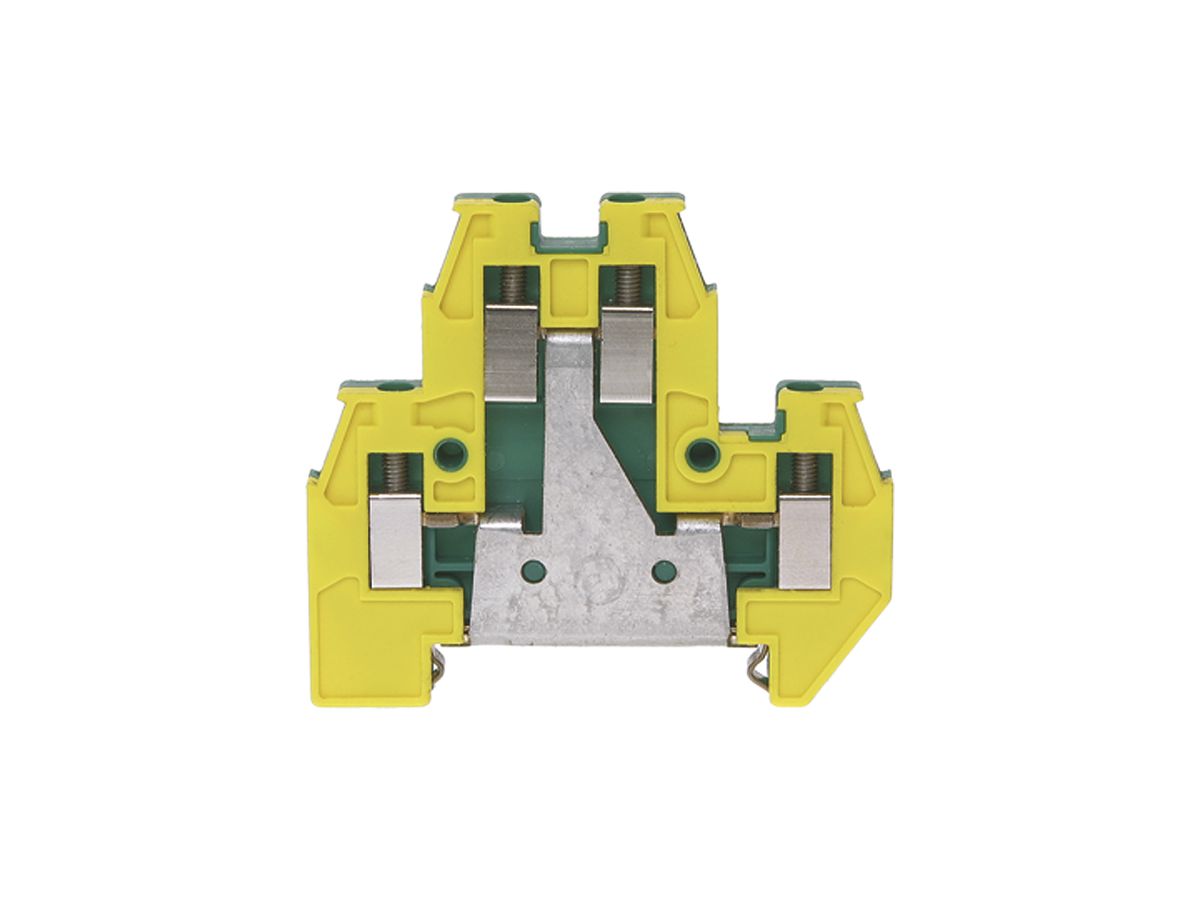 Schutzleiter-Reihenklemme Woertz 0.5…4mm² Schraubanschluss 2×2 TH35 grün/gelb
