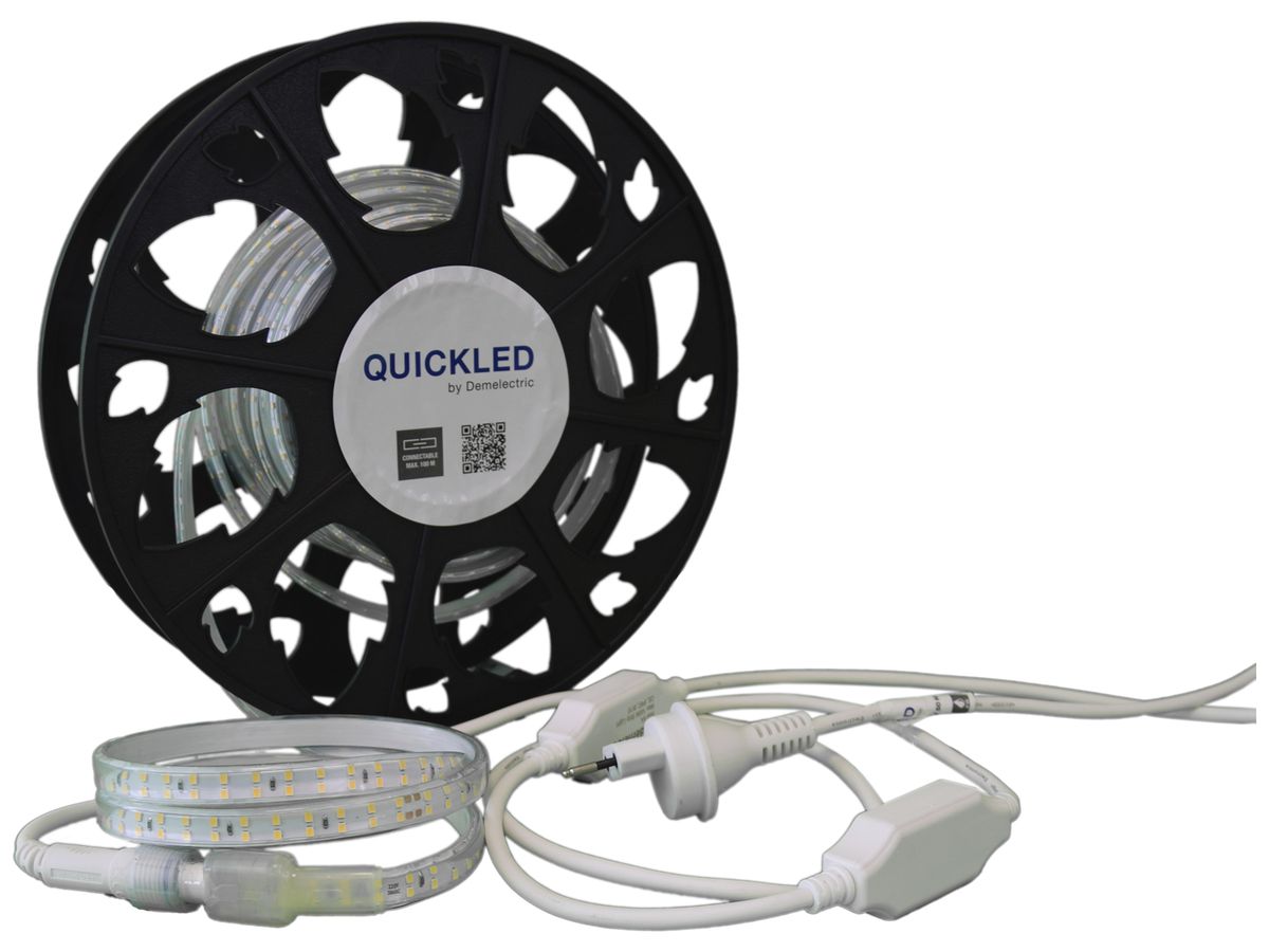 LED-Lichtband QUICKLED 180 IP65 240V 12W-1500lm/m 4000K 10m Bobine einseitig