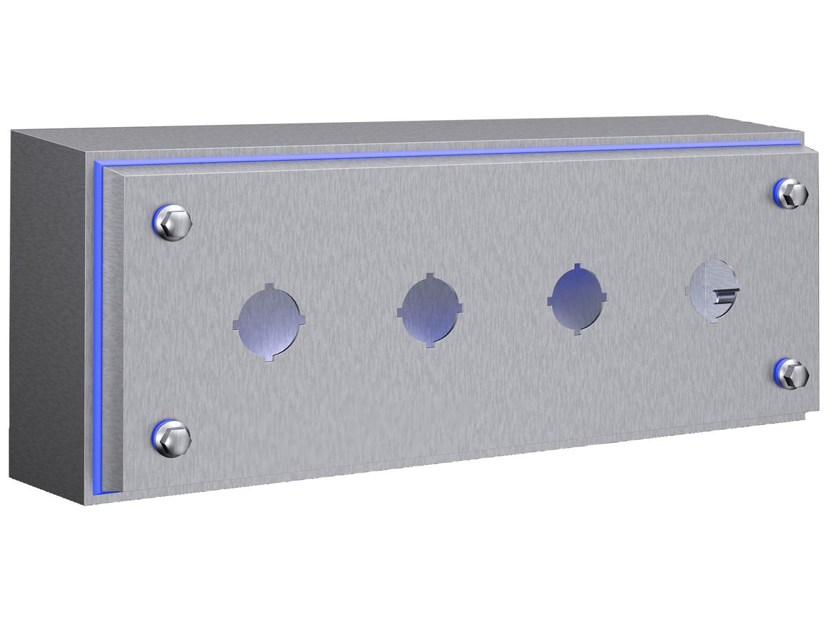 Aufbaugehäuse Rittal HD 1684.600 4×Ausschnitt 22.5mmØ 100×280×90mm Ed-St