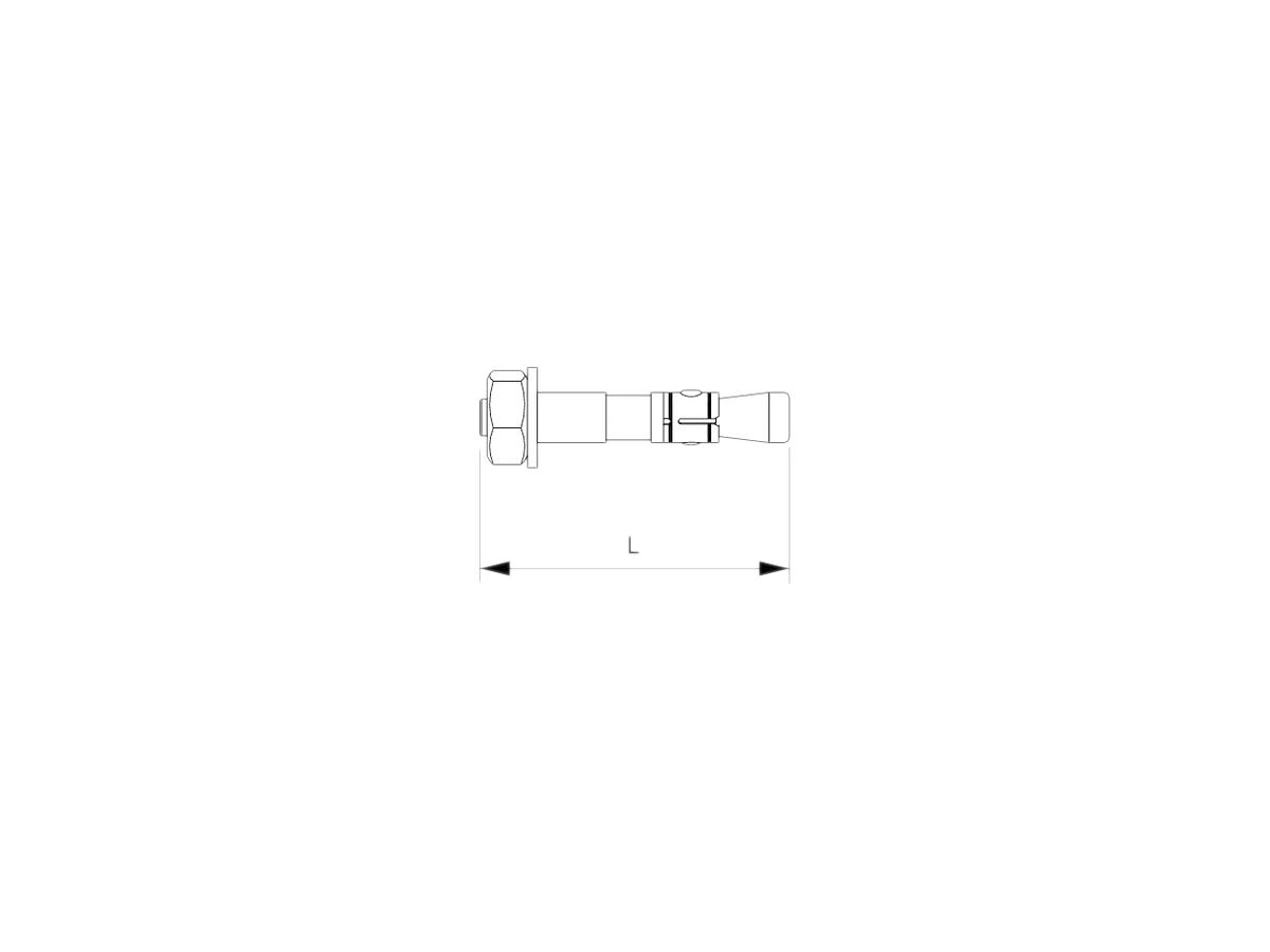 Bolzenanker Bettermann Simplex M10×60mm verzinkt