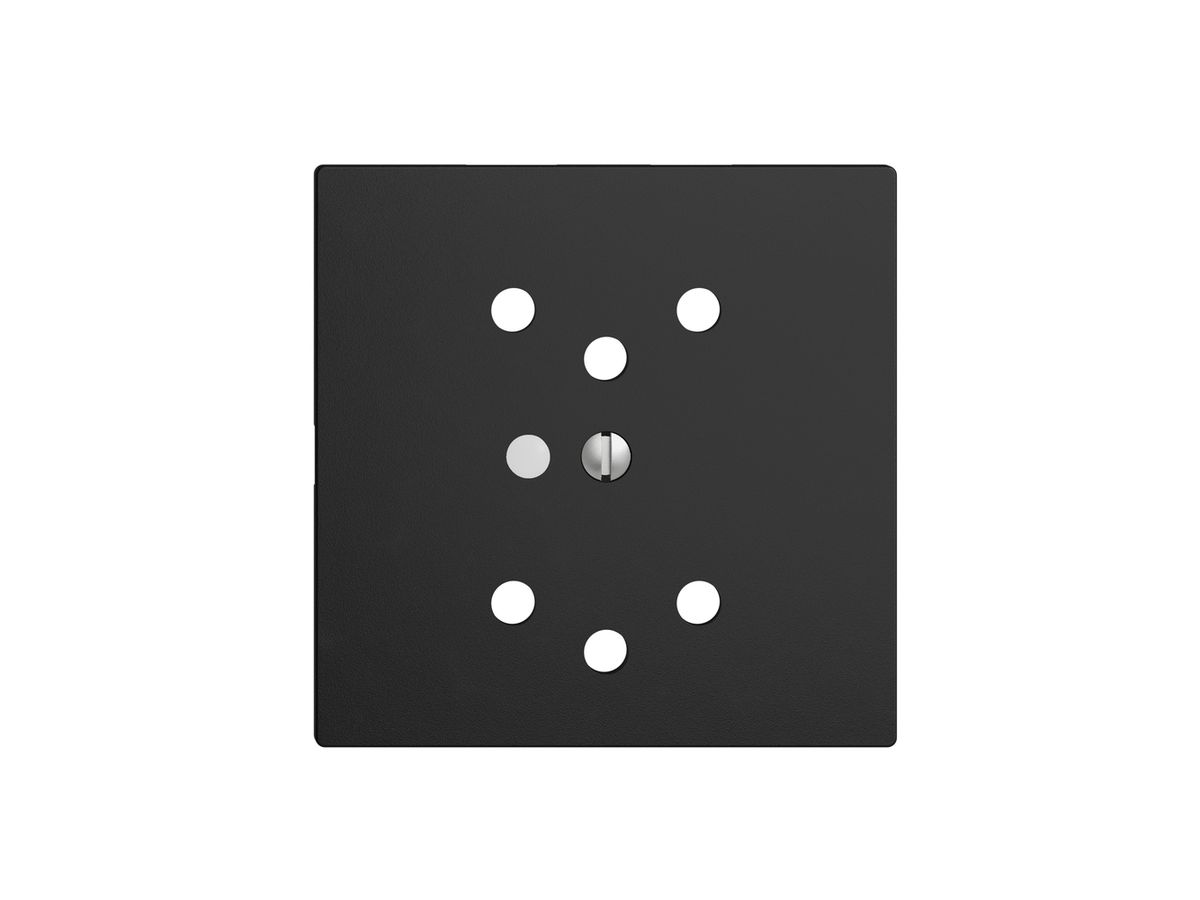 Frontset EDIZIOdue schwarz, 60×60mm 2×T12 mit Linse