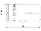 Einschlagdübel BET EA II M10 Ø12×25mm St galvanisch/ elektrolytisch verz.