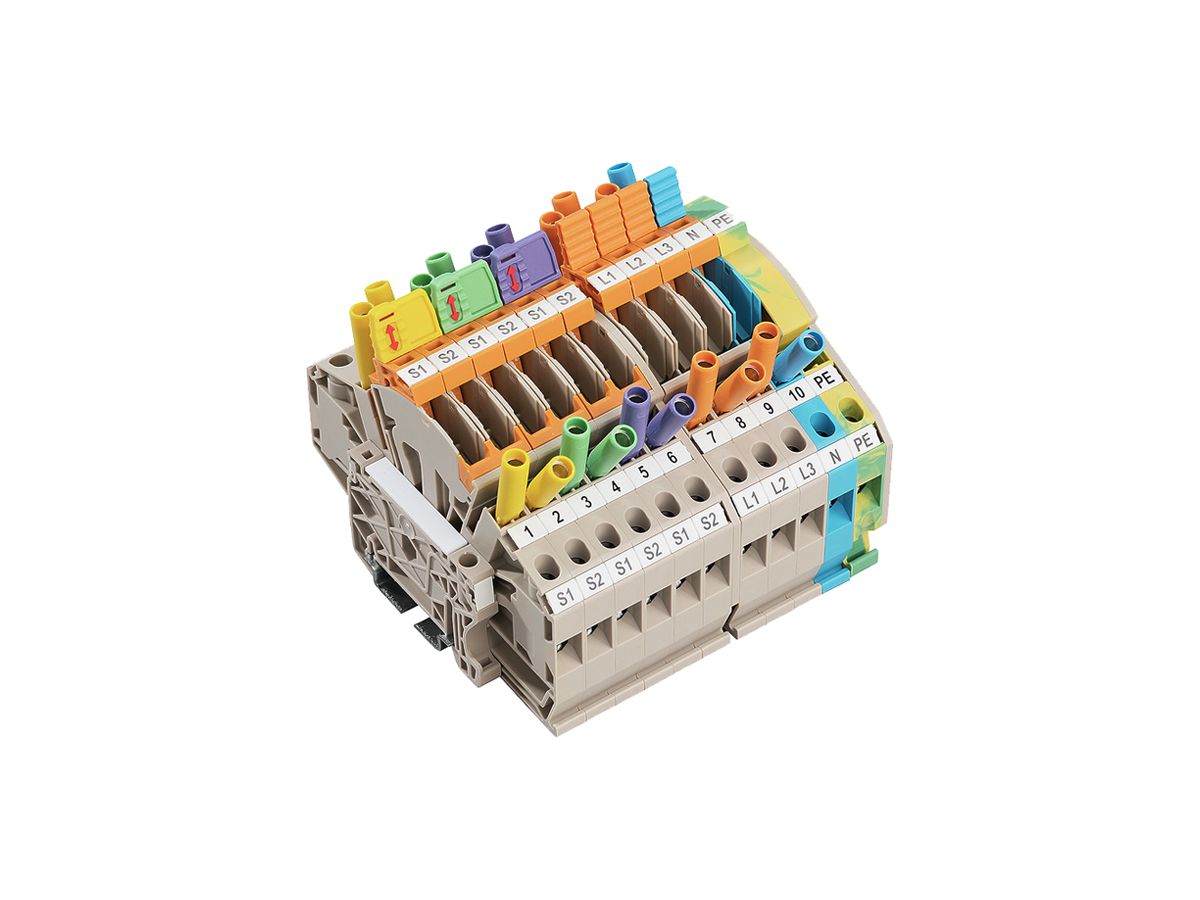 Messtrenn-Reihenklemmenblock WM LST CTVT 3PHASEPEWTTB 6mm² Schraube TS32/35
