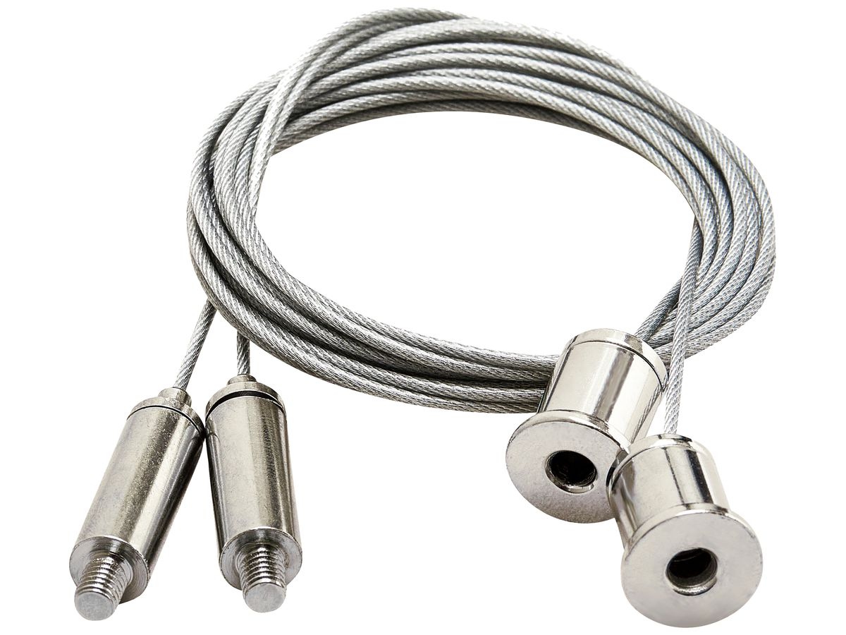 Seilabhängung-Set Sylvania Otao Linear Stahl 1500mm nickel