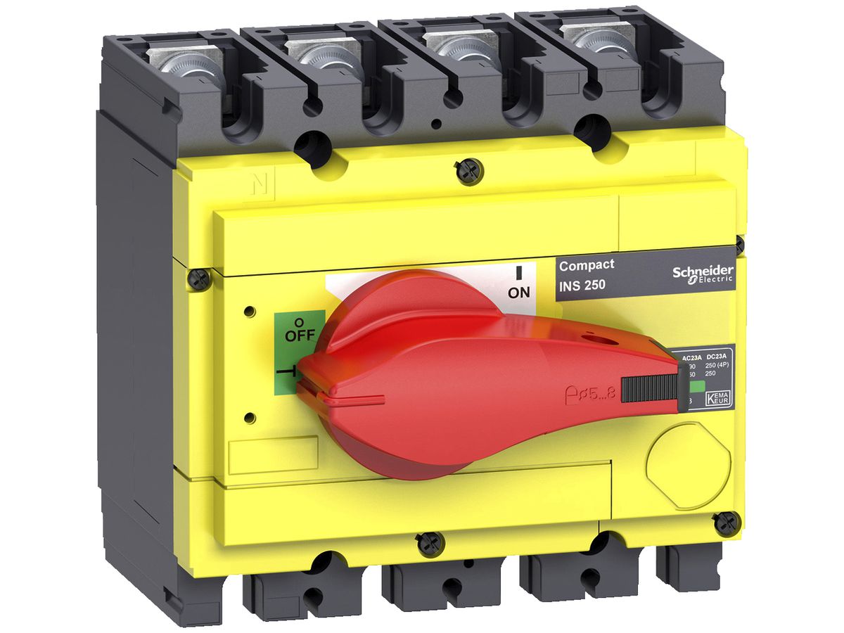 Lasttrennschalter Schneider Electric INS 4L 160A mit Drehgriff rot/gelb