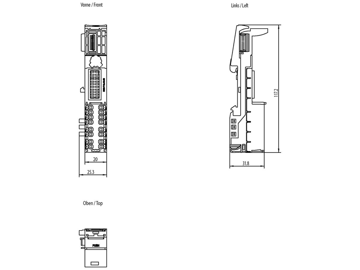 SPS-Basiseinheit Siemens SIMATIC ET200SP B0 BU20-P12+A4+0B, Push-In