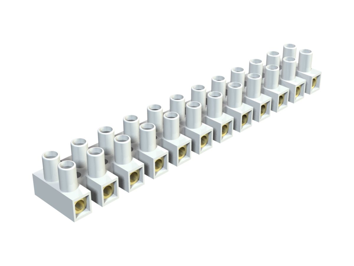 Klemmenleiste Bettermann 12P 1…6mm² 450V weiss