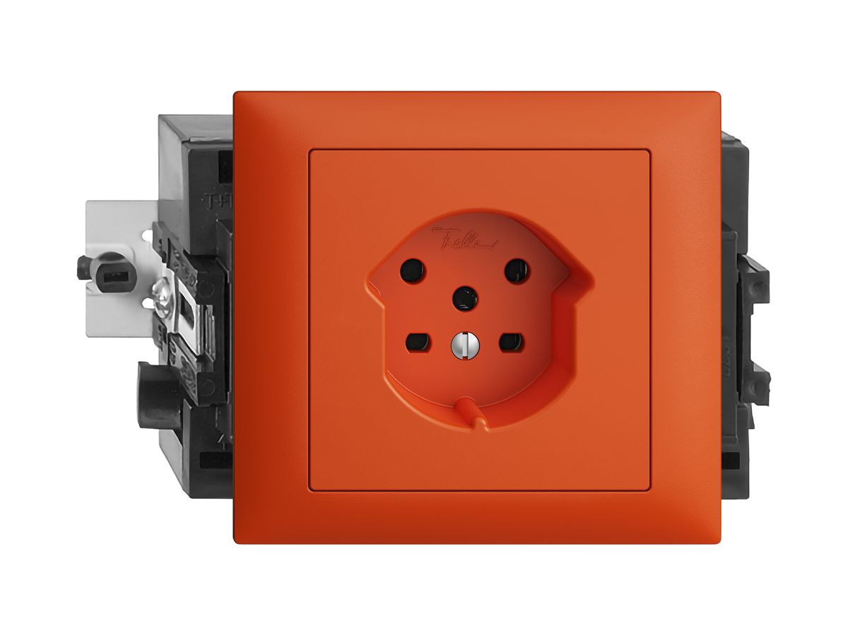 EB-Steckdose EDIZIOdue T15 orange 49…69mm