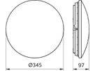 LED-Decken-/Wandleuchte Ledinaire WL060V 17W 1700lm 4000K IP44 Ø345mm weiss