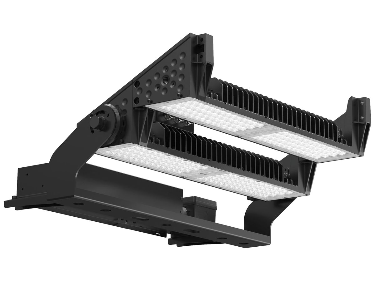 LED-Strahler DOTLUX HLFsport 800W 120600lm 4000K IP66 115×35° 1-10V schwarz