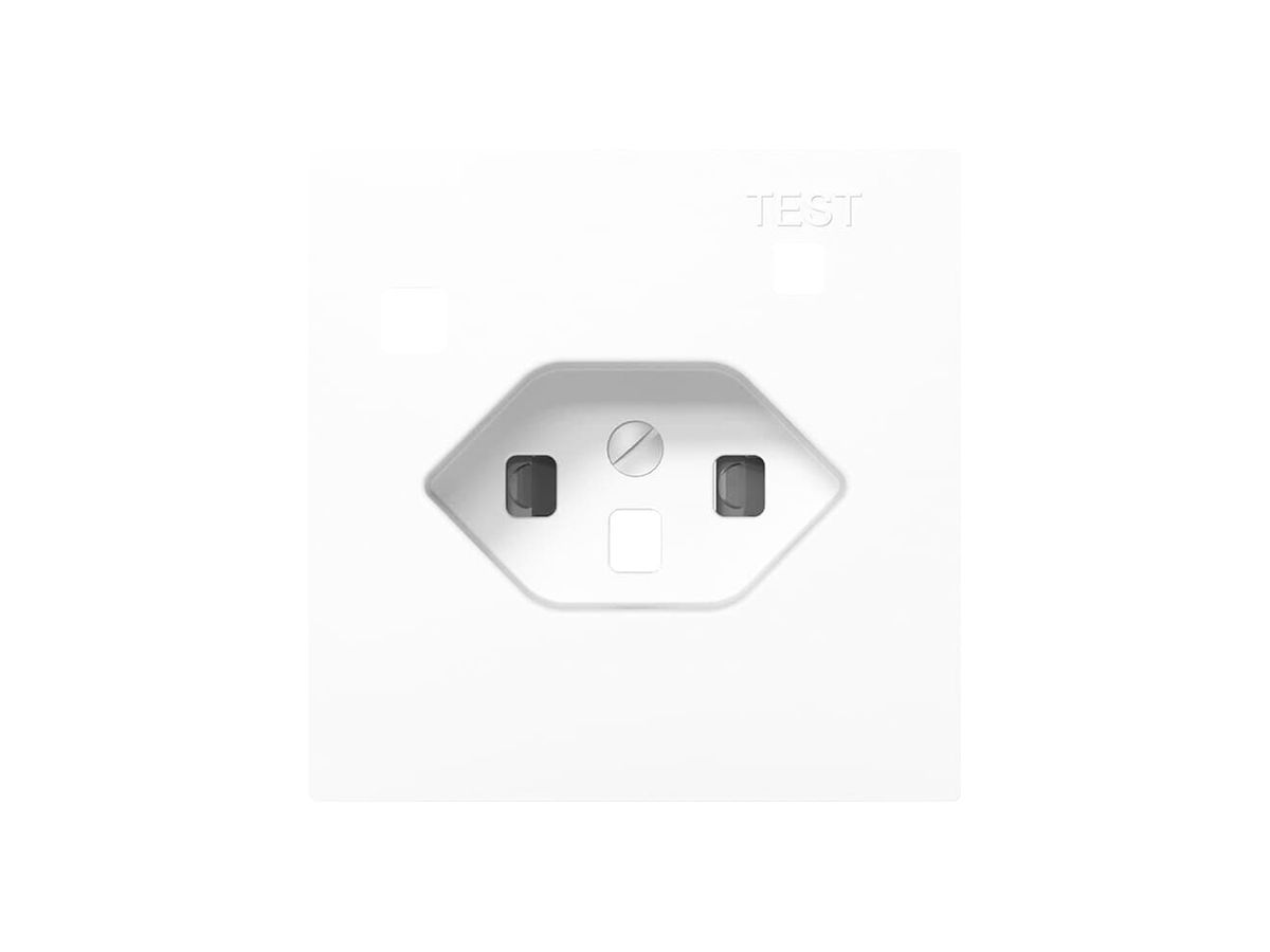Frontset SIDUS Z/E zu FI-Steckdose T23 mit shutter weiss
