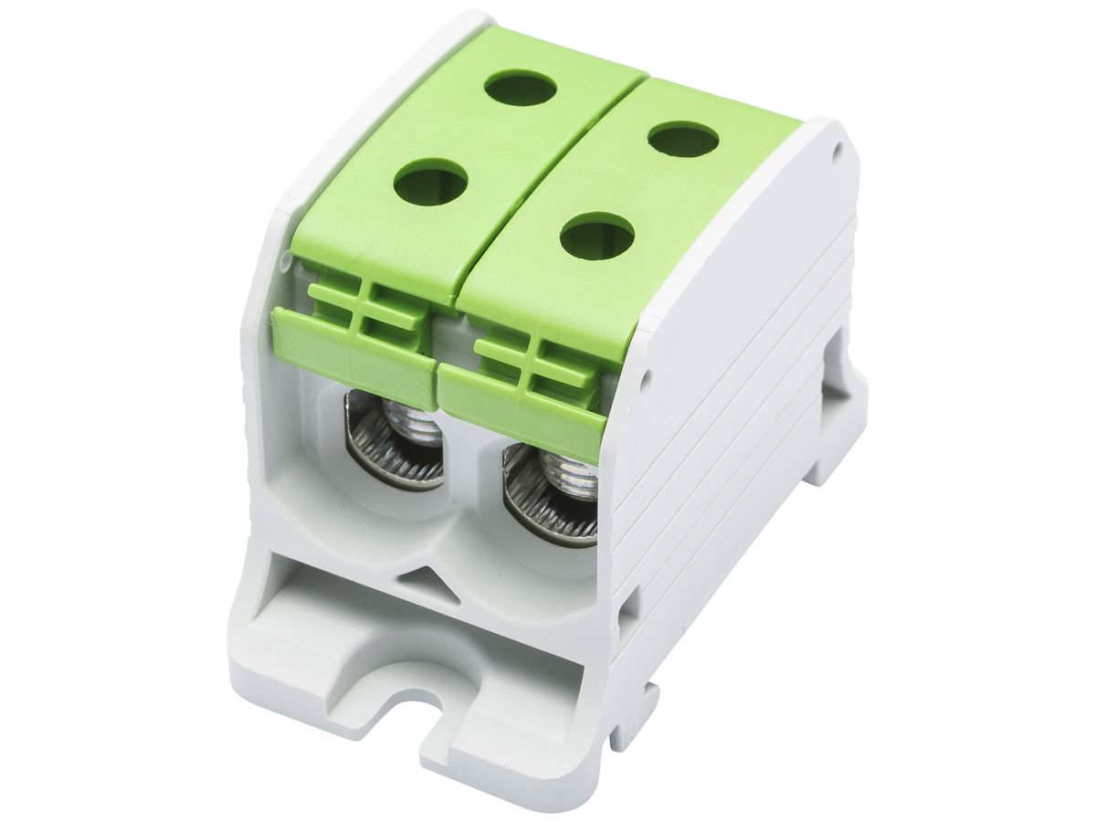Verteilerblock Bals RKA 50 1P 150A 2×Eingang 2×Ausgang 4…50mm² grün