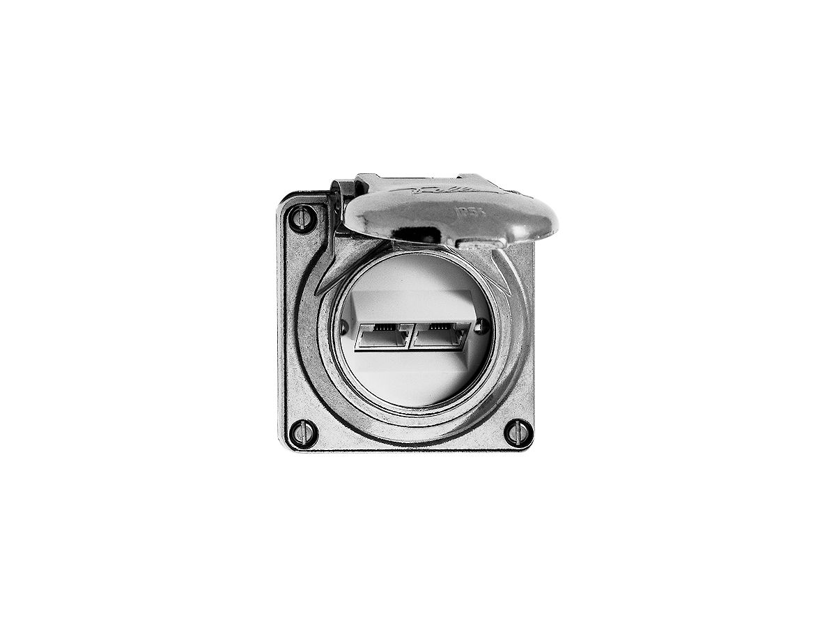 EB-Dose nass 2×RJ45/s 8P getr. ITplus Al natur