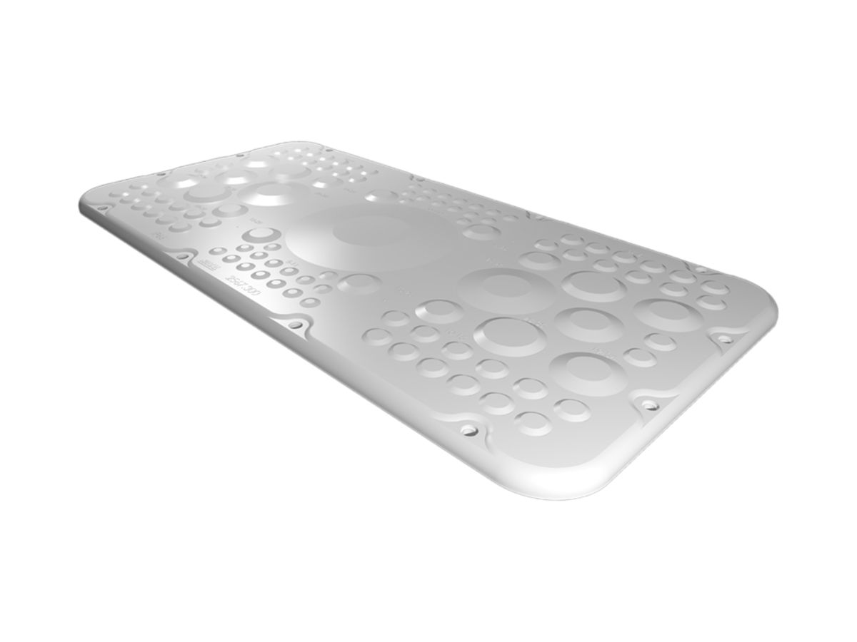 Flanschplatte Rittal AX, mit Membranen, 436×221mm, Kunststoff