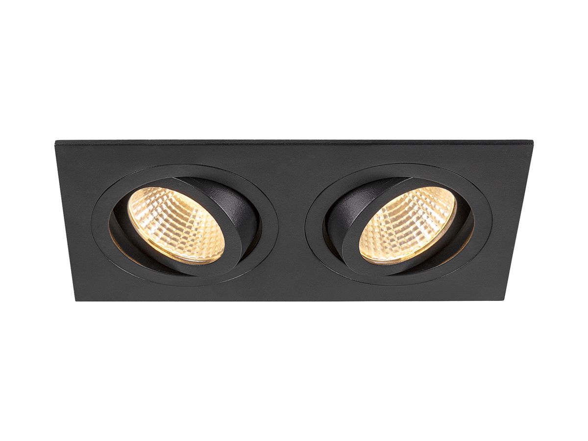 EB-LED-Spot SLV NEW TRIA 14W 640lm 930 38° DIM 170×90mm schwarz 2×Spot