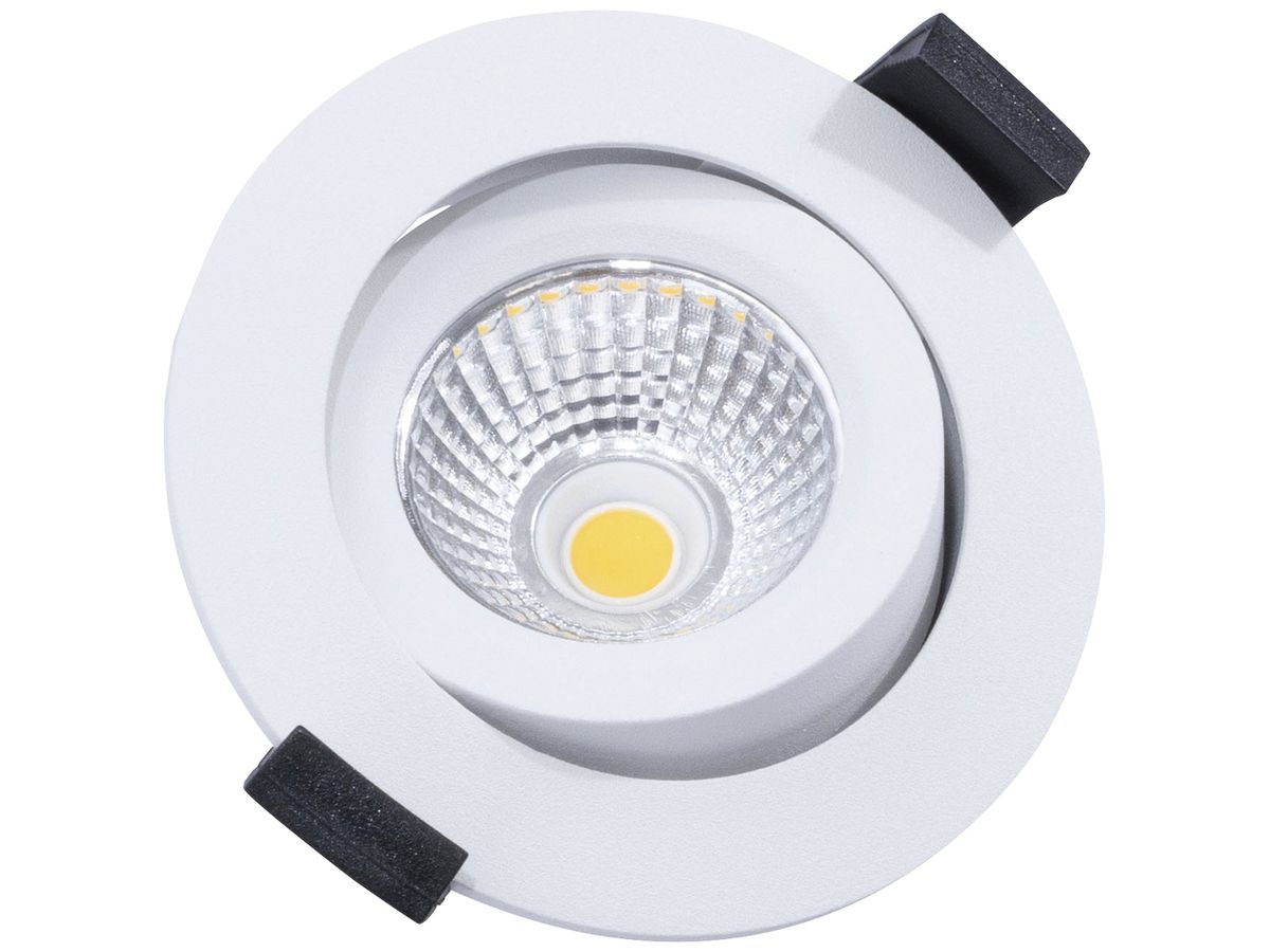 LED-Downlight DOTLUX CIRCLEminidim 6W 580lm 3000K IP44 38° DIM Ø85mm weiss