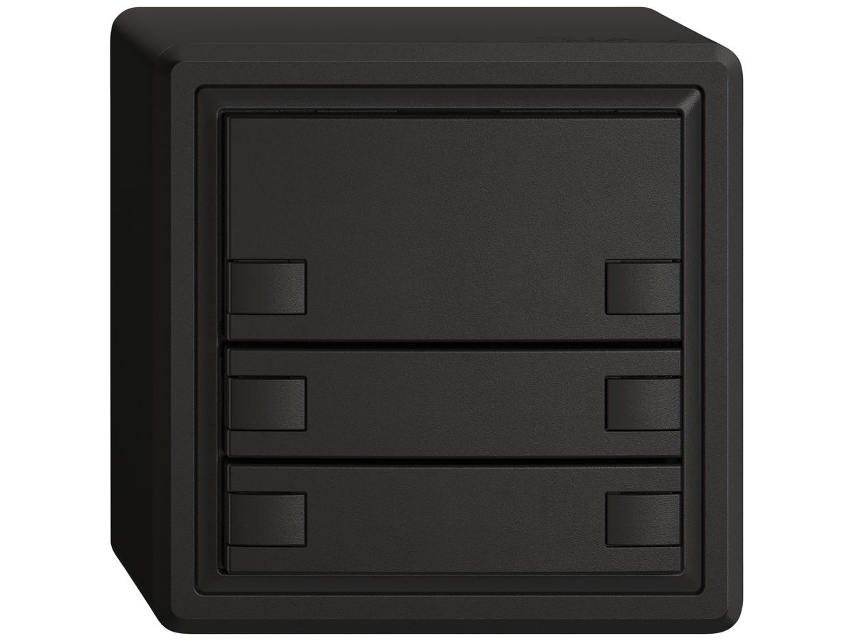 AP-KNX-Taster RGB EDIZIO.liv SNAPFIX® Temperaturfüh.o.LED 6×Taste 1-Tbed.sz