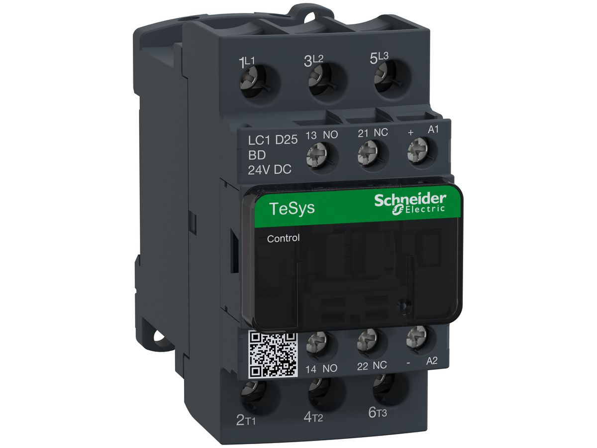 Schütz Schneider Electric LC1D25BD 24VDC 1S+1Ö 25A TeSys